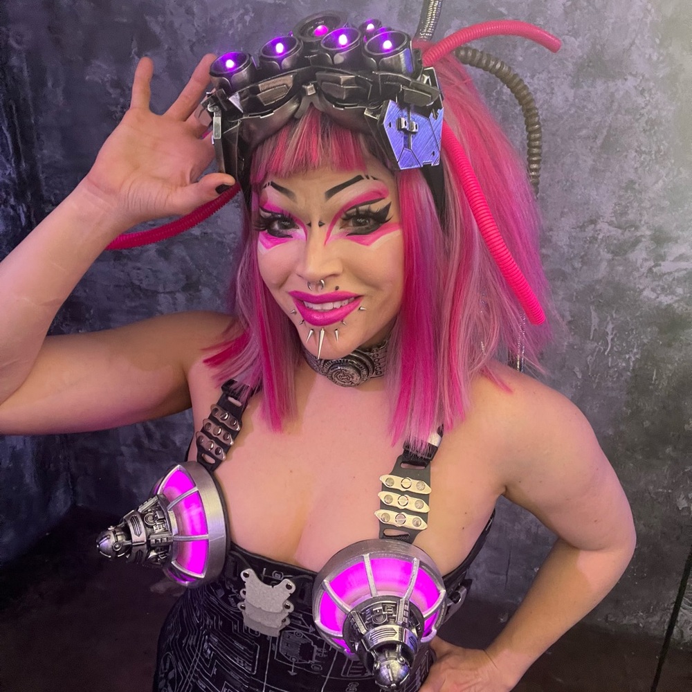 Futuristic Pink LED Bra